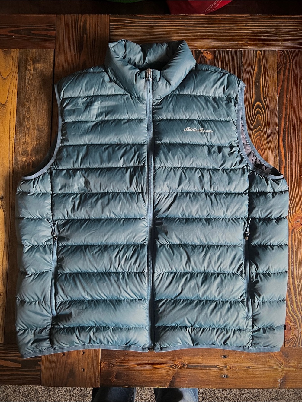 EDDIE BAUER • Men's Down Puffer Vest XL 80% Down Fall Insulated Puffy Layer